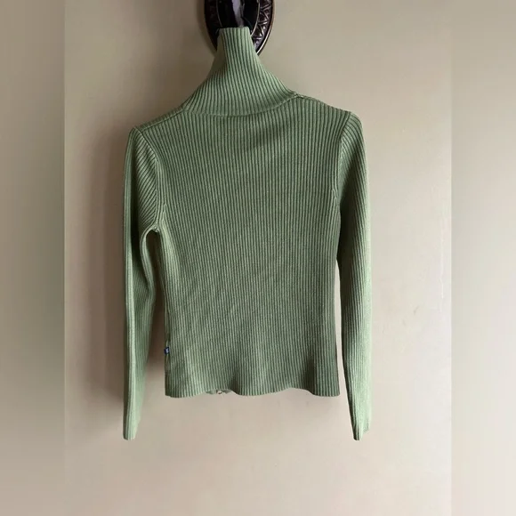 Twik Green Ribbed Zip Cardigan - Picture 3 of 11